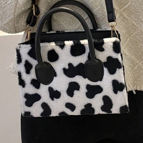 2/$40 Ladies Small Cow Female Animal Print Handbag - Picture 1 of 5